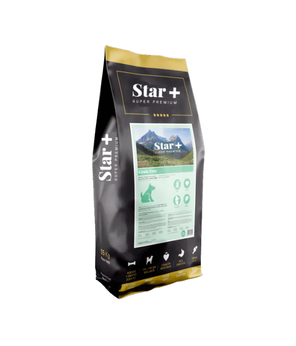 PIENSO HIPOALERGÉNICO PARA PERROS STAR+ GRAIN FREE 15KG.
