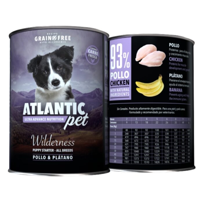 ATLANTICPET HUMEDO WILDERNESS PUPPY STARTER MONOPROTEICO 400G