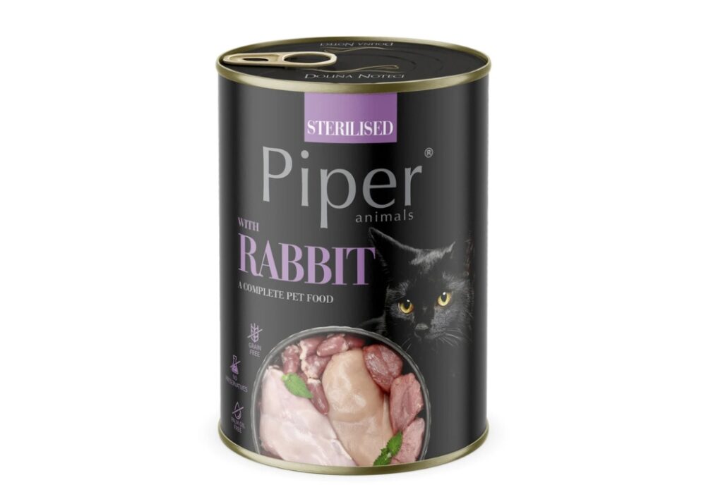PIPER CAT WITH RABBIT STERILISED 400 gr.