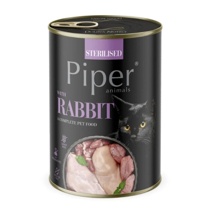 PIPER CAT WITH RABBIT STERILISED 400 gr.