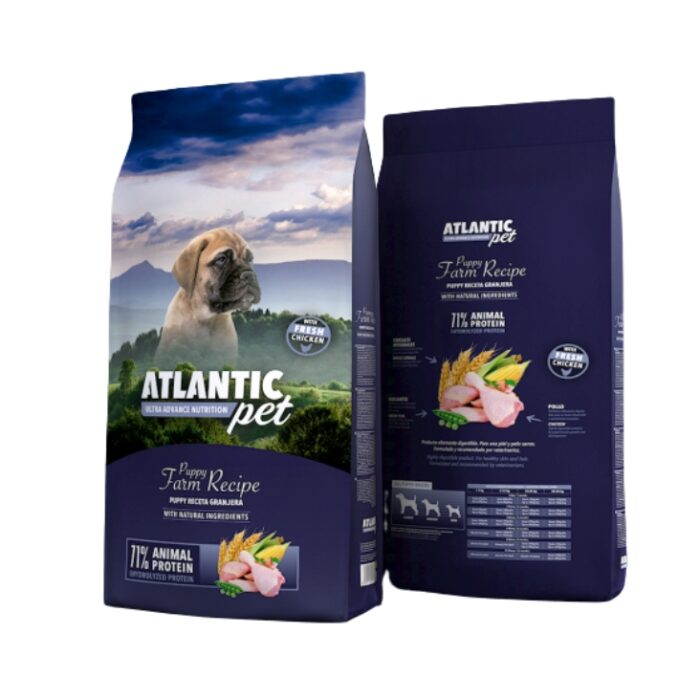 ATLANTICPET RECETA PUPPY POLLO FRESCO 15KG.
